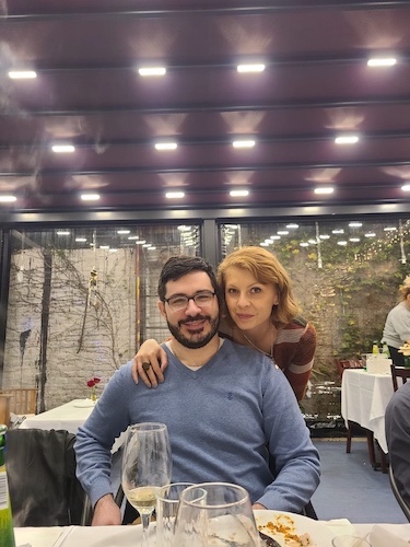At Nina's birthday party.